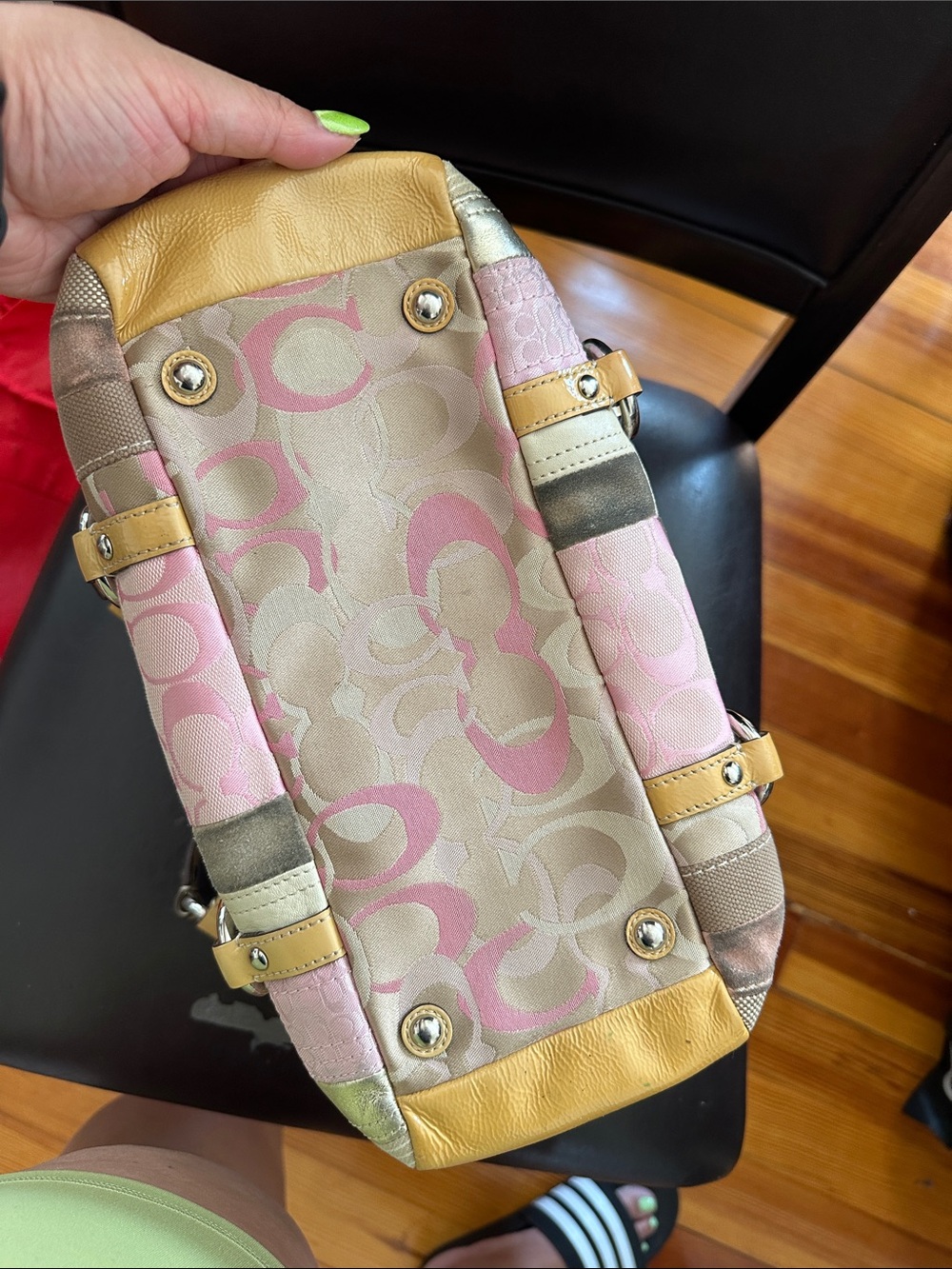 Coach Vintage Patchwork Shoulder Bag in Pink, Beige and Tan - Picture 5 of 11